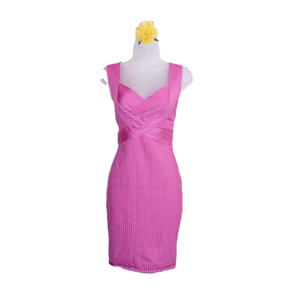 Fashion Nova Women Bodycon Dress Medium Bubblegum Pink Ribbed Club Party Sexy
